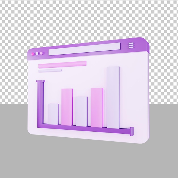 Dashboard Data 3D Illustration Business