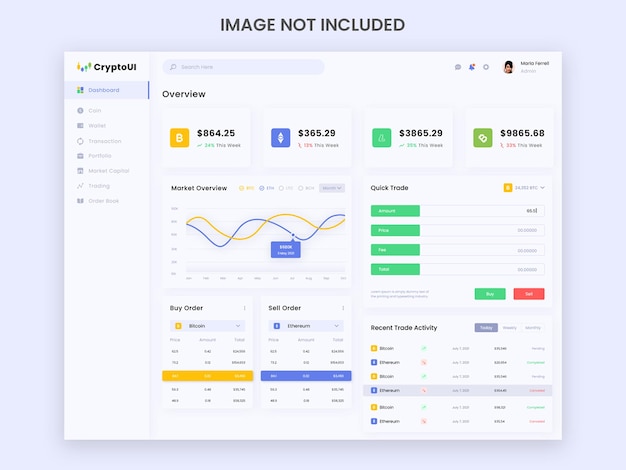 Dashboard UI Website Template Design