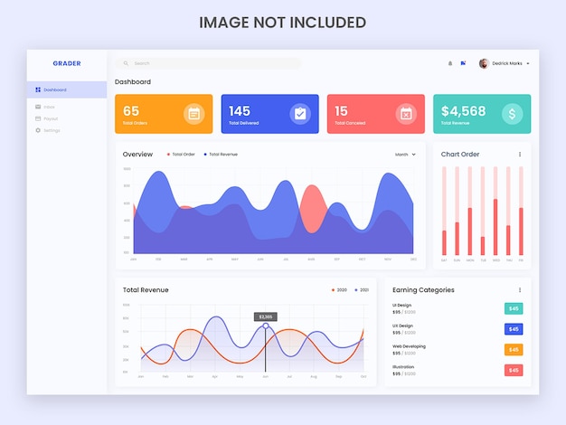 Dashboard UI Website Template Design