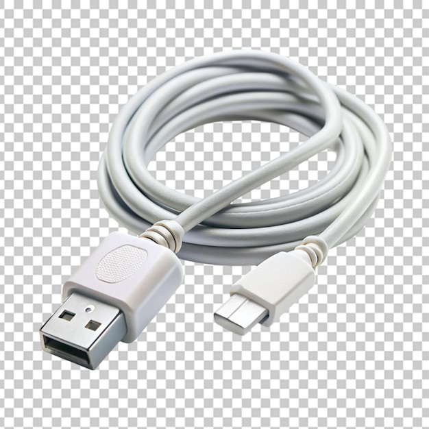 PSD data cable isolated on transparent background