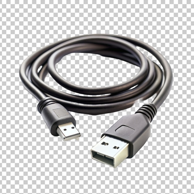 PSD data cable isolated on transparent background