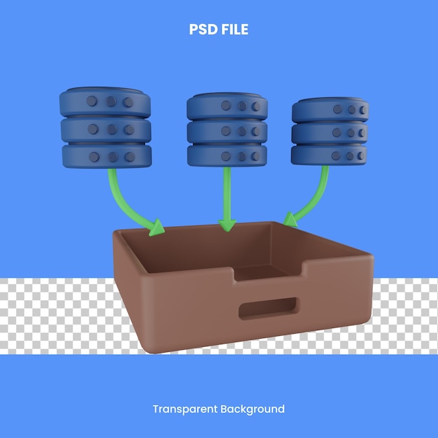 data gathering 3d rendering icon illustration analytics