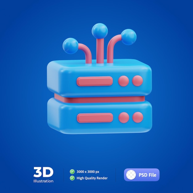 Database 3D Illustration