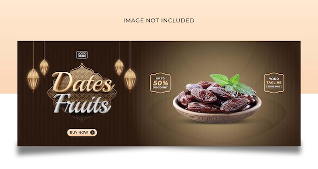 Dates fruits social media banner cover template design