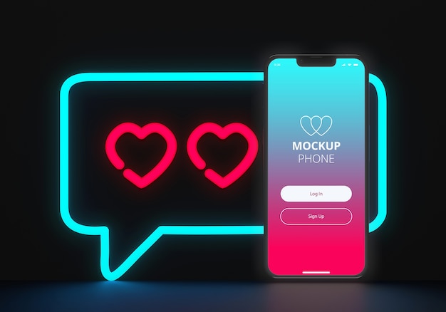 Dating app concept with smartphone