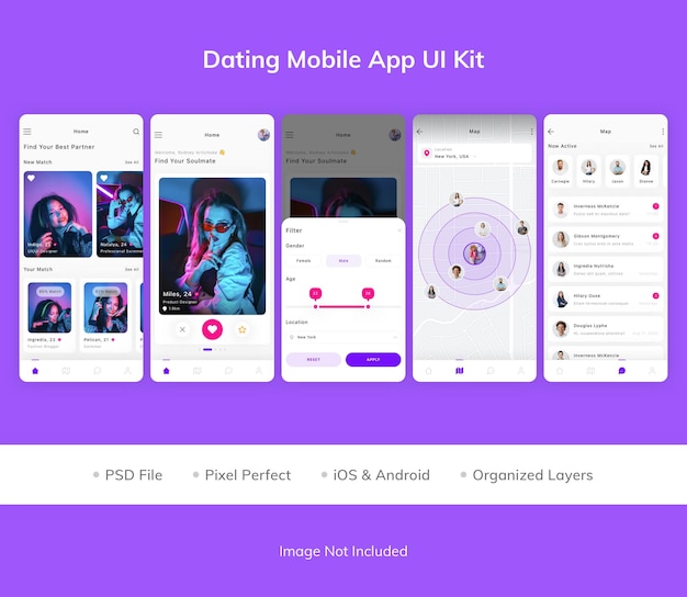 Dating Mobile App UI Kit