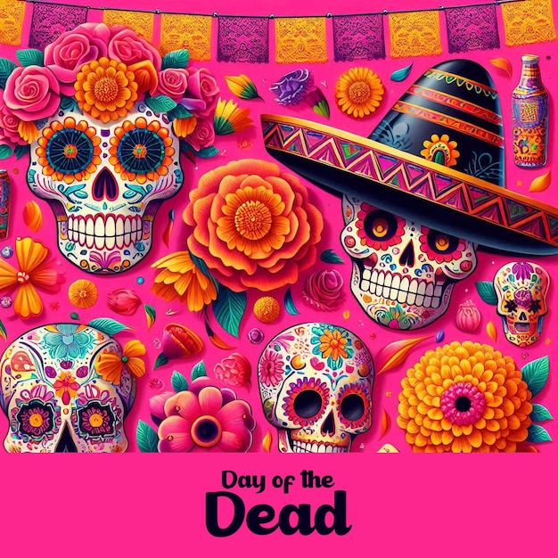 Day of The Dead Creative Design for Social Media