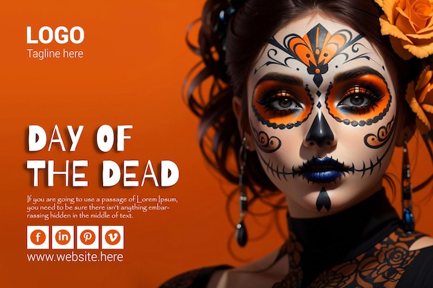 Day of the dead social media post design