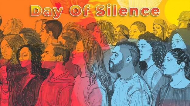 Day of Silence special greeting card with a realistic psd background