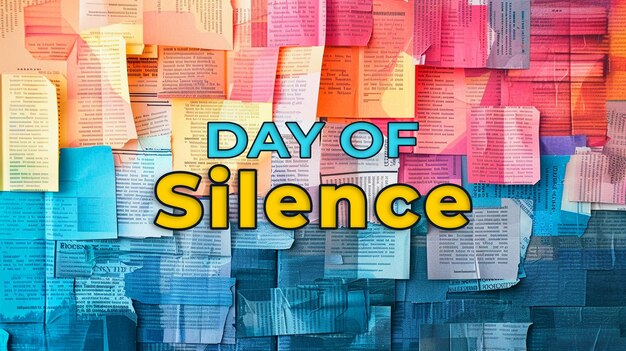 Day of Silence special greeting card with a realistic psd background