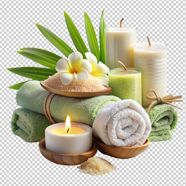 Day spa set file of isolated cutout object isolated on transparent background