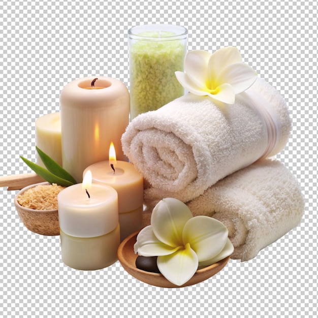 Day spa set file of isolated cutout object isolated on transparent background