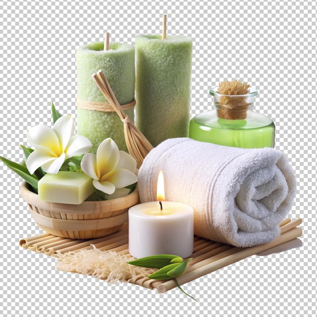 Day spa set file of isolated cutout object isolated on transparent background