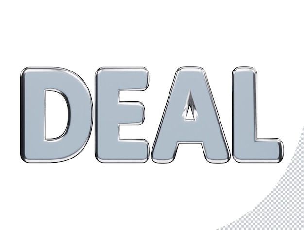 Deal text effect 3d rendering vector illustration