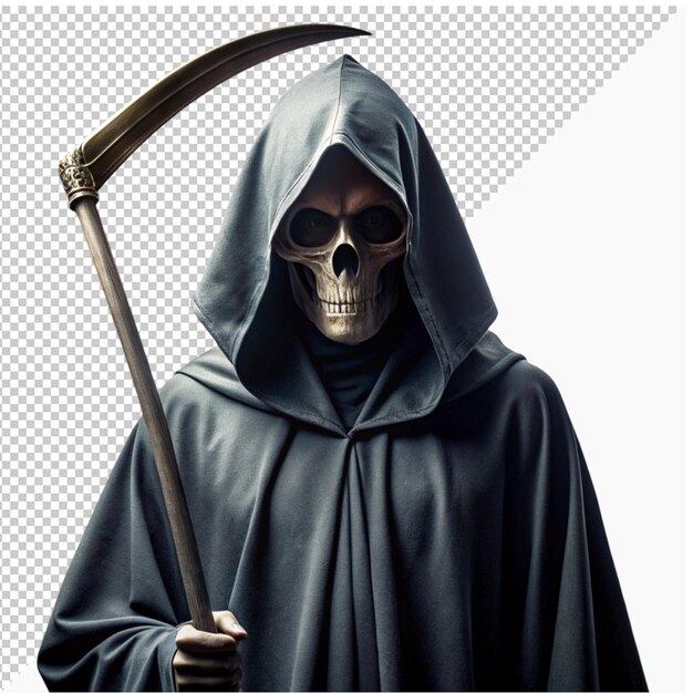 PSD death inthehoodconcept on transparent background