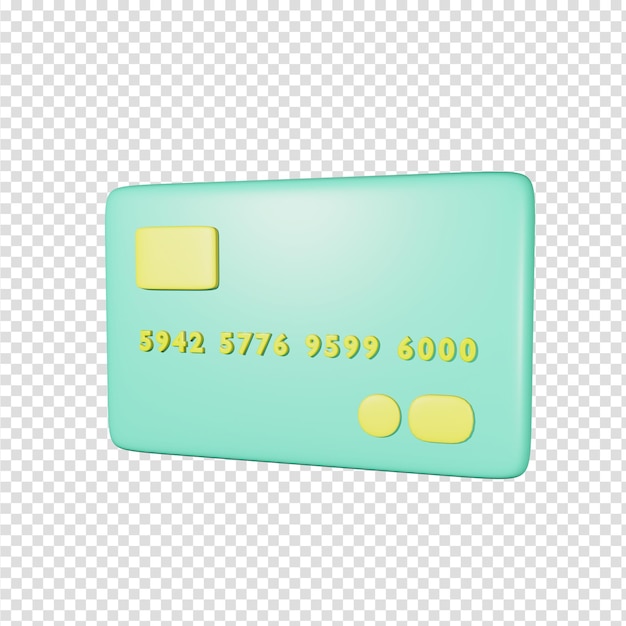 Debit card 3d illustration