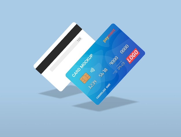 Debit Card Mockup Rendering Isolated