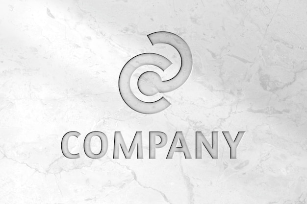 PSD deboss logo mockup psd for company