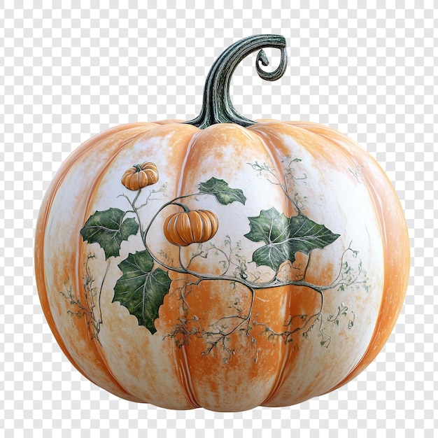 PSD decorated pumpkin