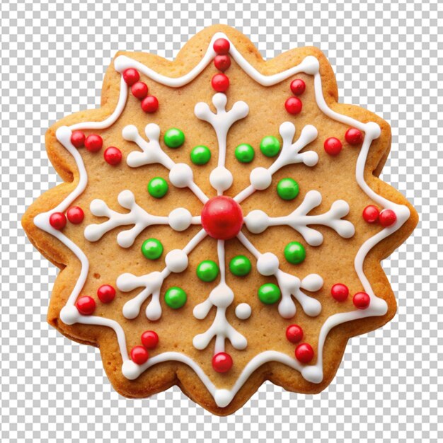 PSD decorated tasty cookie on transparent background