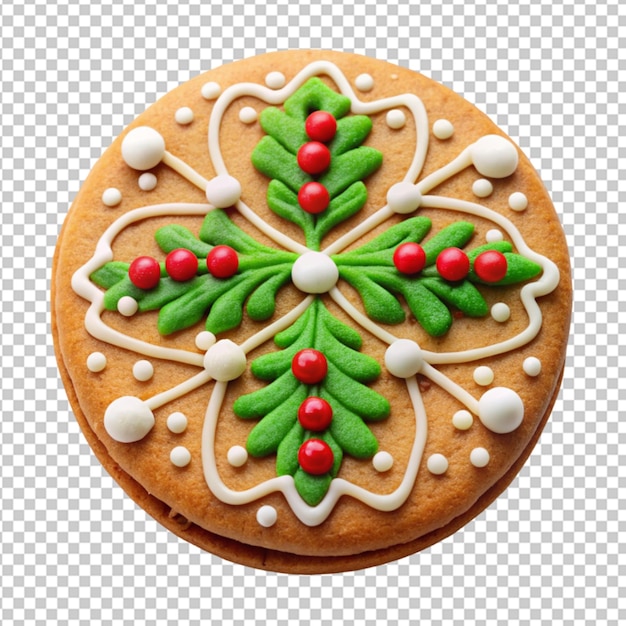 PSD decorated tasty cookie on transparent background