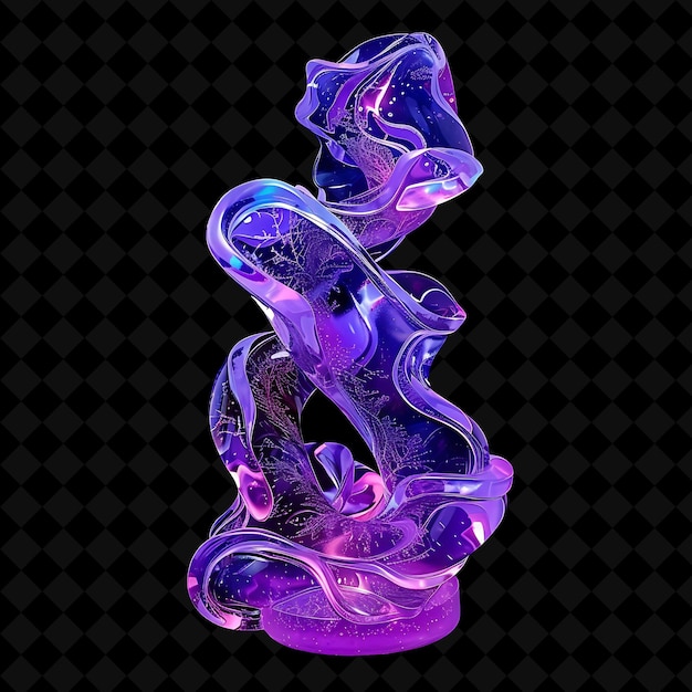 Decorative Figurine With a Unique and Abstract Design Made W PNG Y2K Shape Neon Color Decoration