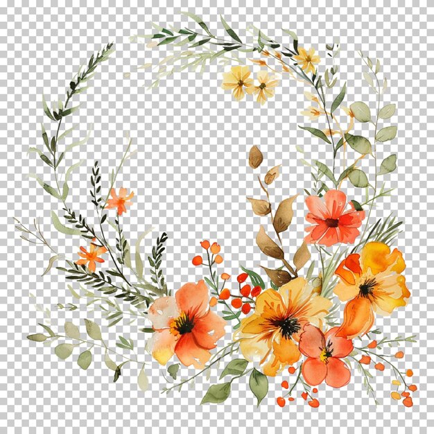 Decorative flower isolated on transparent background