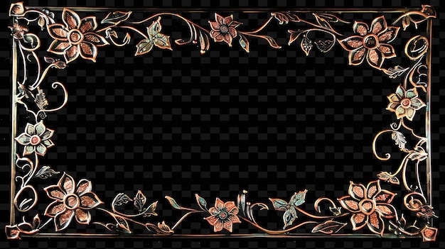 PSD a decorative frame with a floral pattern and the words quot in the center quot