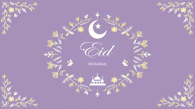 PSD decorative lanterns eid mubarak festival mosque background vector