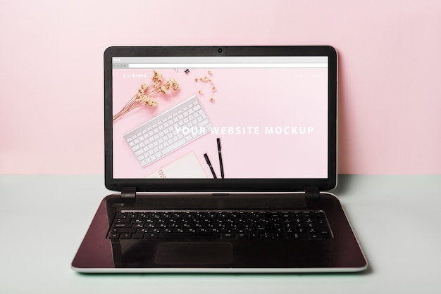 Decorative laptop mockup