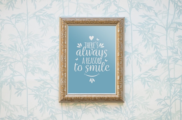 Decorative quote and frame mockup concept