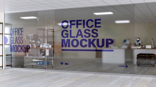 Decorative wall vinyl office mockup