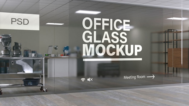 Decorative wall vinyl office mockup