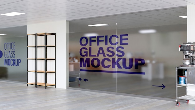 Decorative wall vinyl office mockup