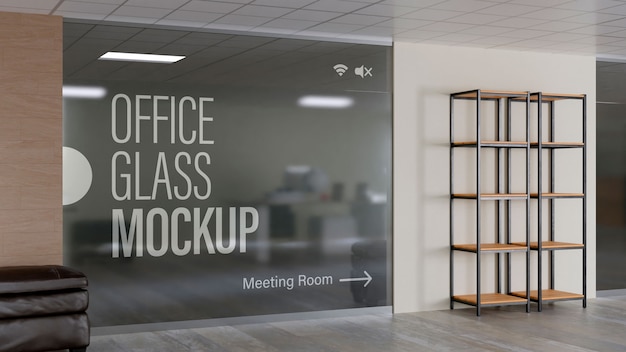 Decorative wall vinyl office mockup