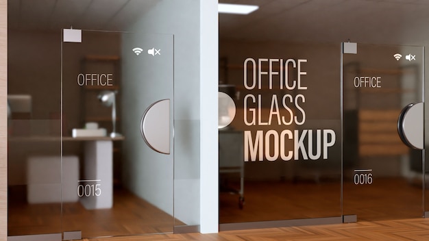 Decorative wall vinyl office mockup