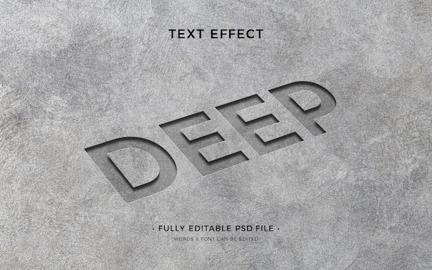 Deep text effect design