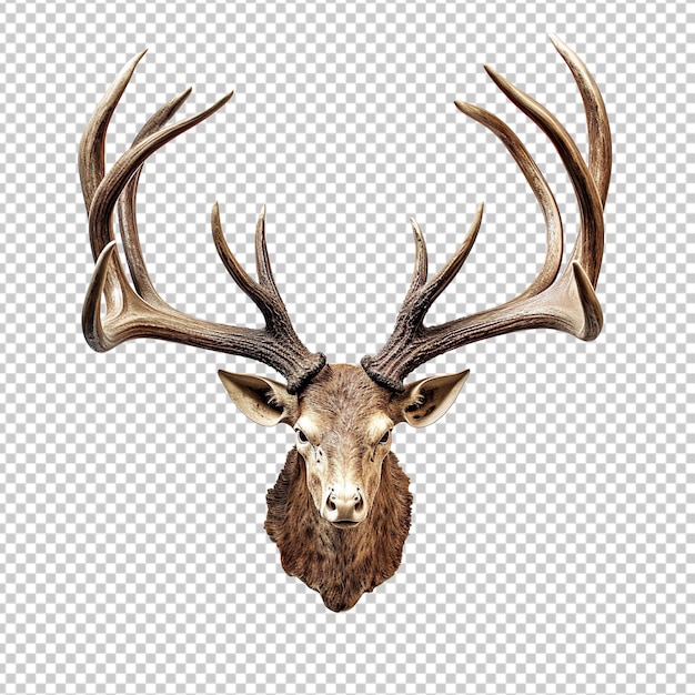 PSD deer antlers isolated on transparent background