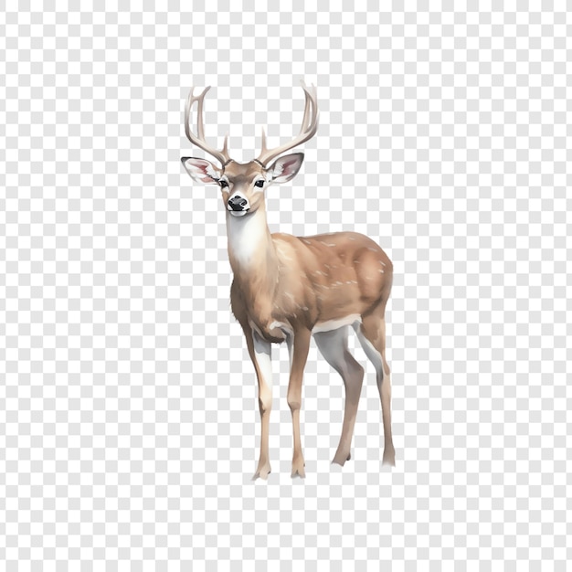 Deer PSD with Isolated Slices on Transparent Background No Background