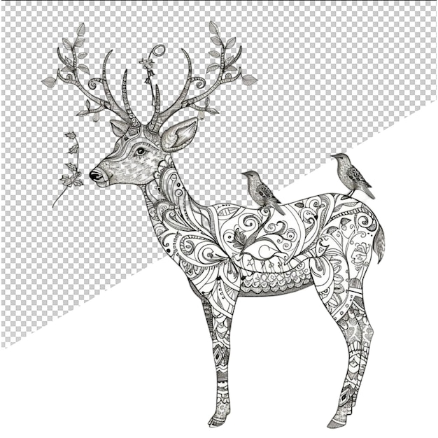 PSD deer sketch