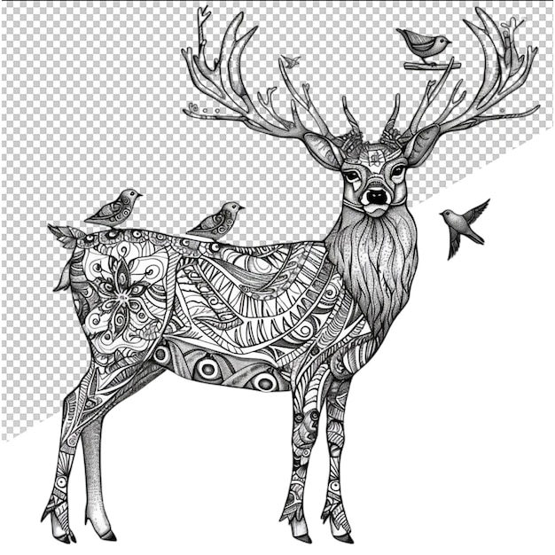 PSD deer sketch