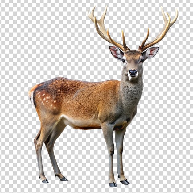 PSD a deer standing on transparent background