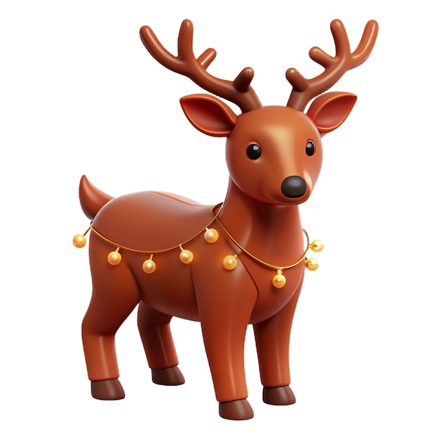 PSD a deer with a bell around its neck