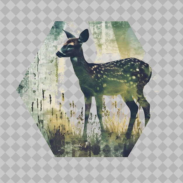 PSD a deer with a deer on it and a deer on the background