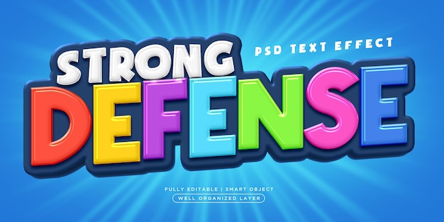 Defense 3d style text effect