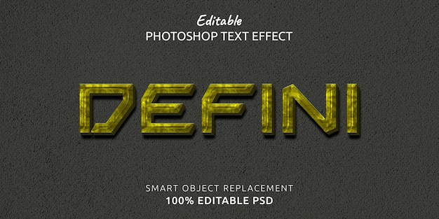 Defini Photoshop Text Effect