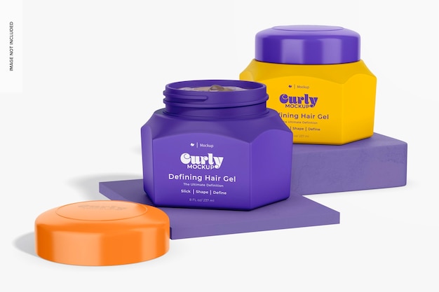 Defining Hair Gel Jar Mockup Perspective