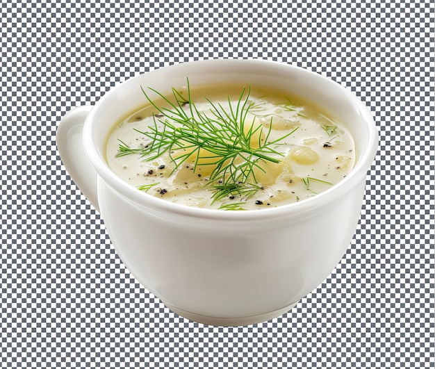 Delectable Fada Fennel Soup isolated on transparent background