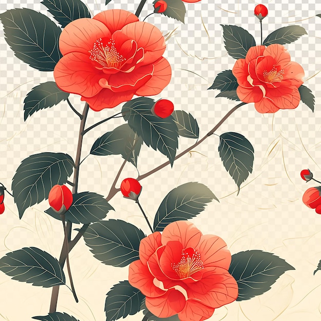 PSD delicate camellia embroidery a crafting inspiration