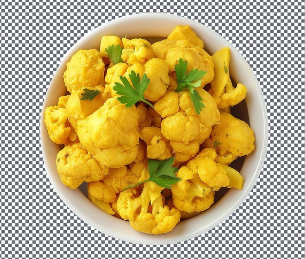 PSD delicious aloo gobi isolated on transparent background